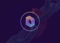 Drift Protocol logo centered over a broken blockchain chain with red highlights on a dark purple background