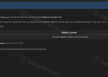 Forum post by ShinyHunters claiming a data breach of Vimeo, alleging compromised Snowflake and BigQuery instances via Anodot, with no supporting data shown.