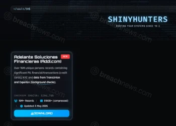 Screenshot of ShinyHunters leak listing for Addi (Adelante Soluciones Financieras) claiming 16 million records including financial, KYC, and credit bureau data.