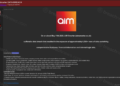 Screenshot of a forum post claiming AimSmarter suffered a data breach exposing business financial records, customer information, and internal employee login hashes.
