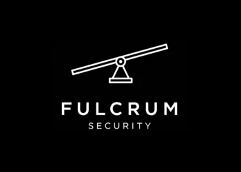 FulcrumSec logo displayed in white on a black background, featuring a minimalist balance scale icon above the text “Fulcrum Security,” representing the group’s branding on its data leak site