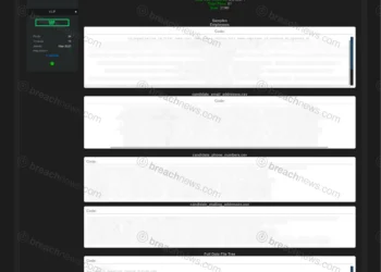 Screenshot of a forum post claiming Hillpointe suffered a database breach exposing more than 2.5 million records, including employee, applicant, and customer-related data across dozens of CSV files.